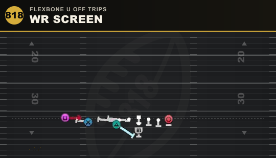 WR SCREEN from Flexbone U Off Trips
