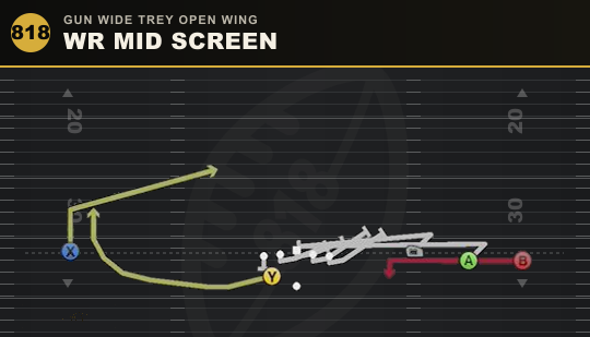 WR MID SCREEN from Gun Wide Trey Open Wing