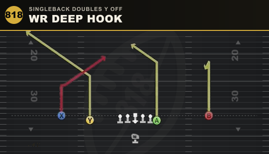 WR DEEP HOOK from Singleback Doubles Y Off