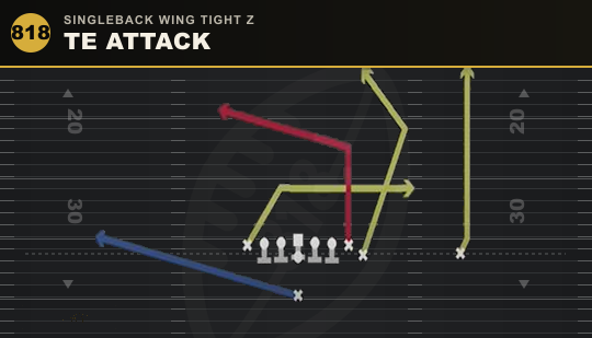 TE ATTACK from Singleback Wing Tight Z