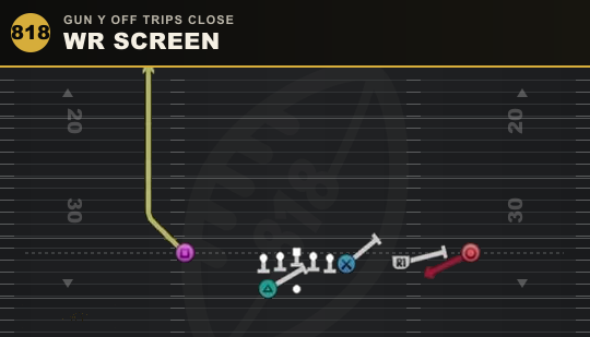 WR SCREEN from Gun Y Off Trips Close