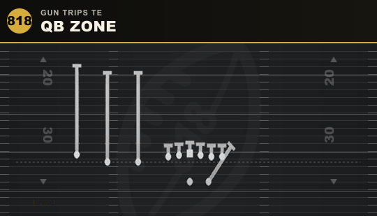 QB ZONE from Gun Trips TE