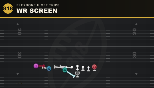 WR SCREEN from Flexbone U Off Trips
