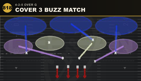 COVER 3 BUZZ MATCH from 4-2-5 Over G