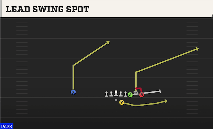 LEAD SWING SPOT from BUNCH STR OFFSET