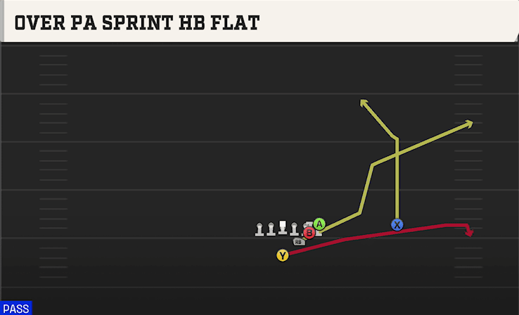 OVER PA SPRINT HB FLAT from H WING