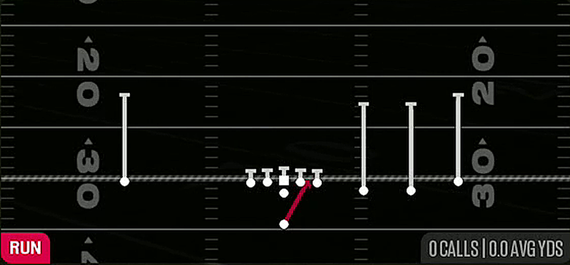 Inside Zone from Singleback Trips Open