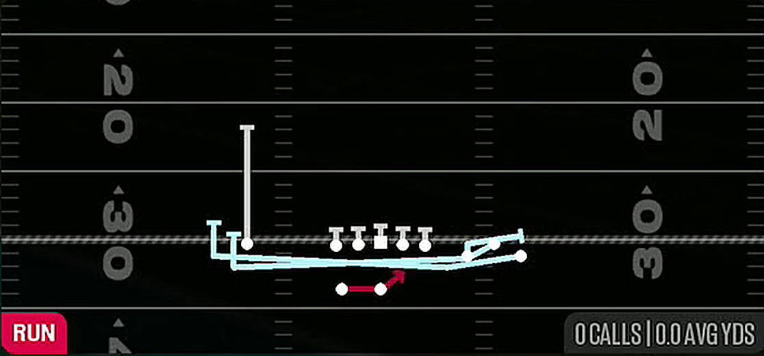 DBL Mtn Outside Zone from Gun Bunch Spread Nasty