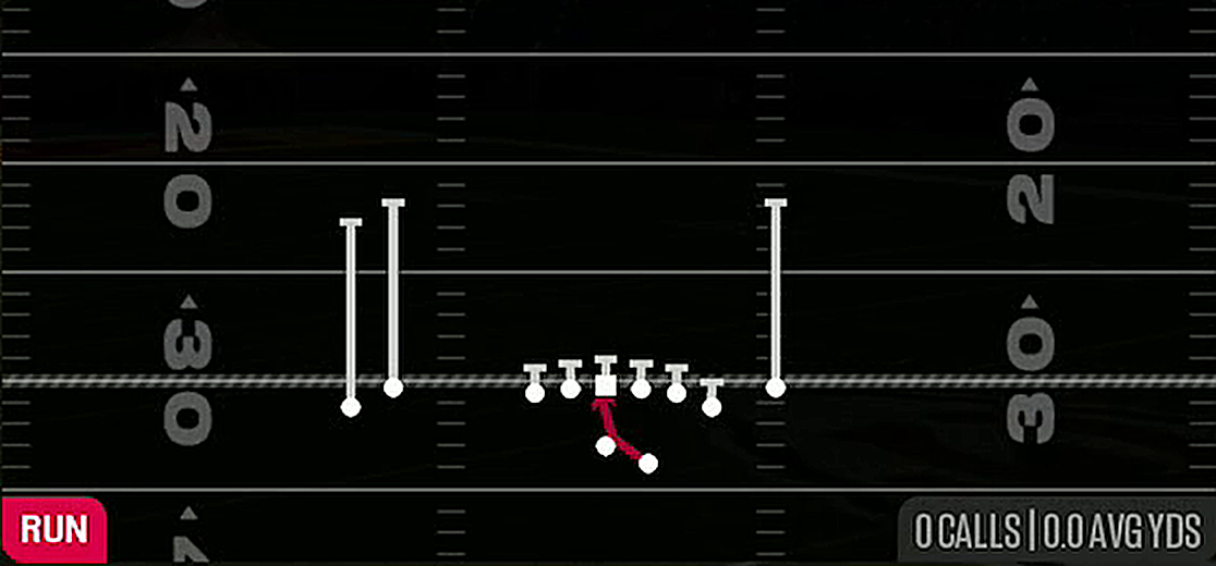 Inside Zone from Gun Doubles Clamp Stack