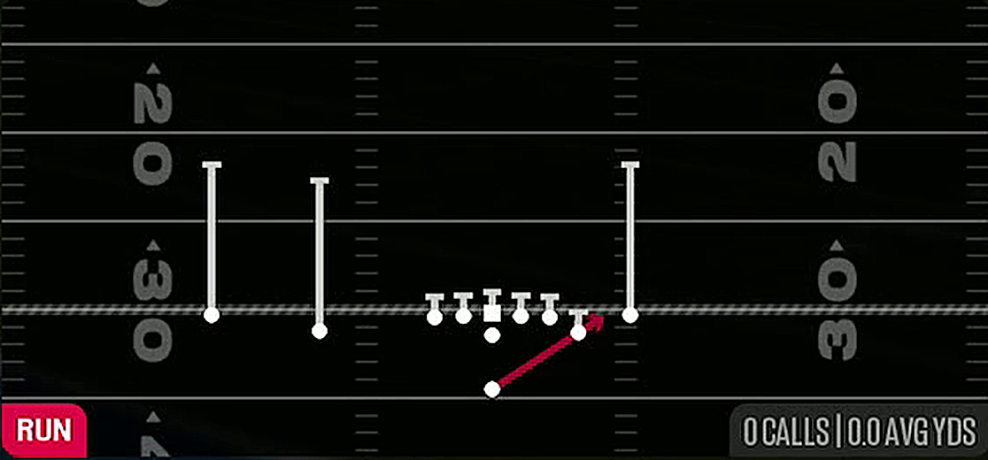 HB Stretch from Singleback Doubles Y Off Close