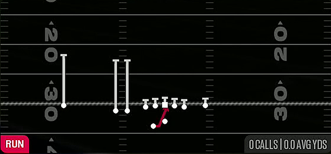 Inside Zone from Gun Trips TE Flex Close Wk