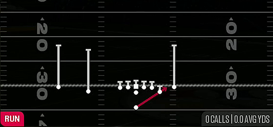 HB Stretch from Singleback Doubles Off Close