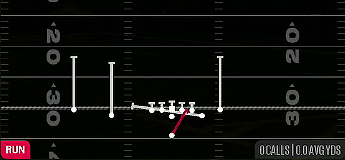 Inside Zone Split from Singleback Doubles Off Close