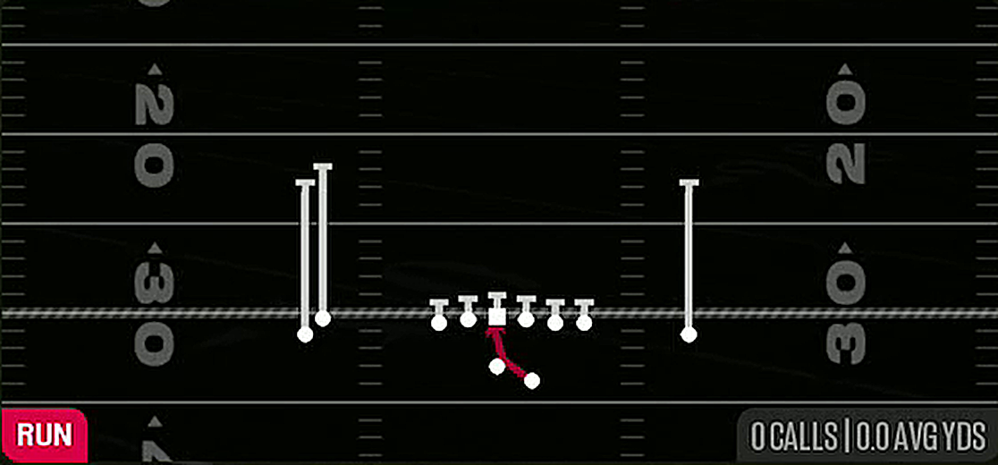 Inside Zone from Gun Doubles Hip