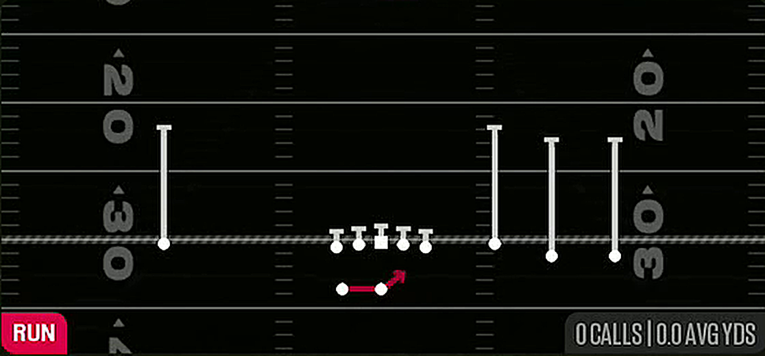 Outside Zone from Gun Trey Open