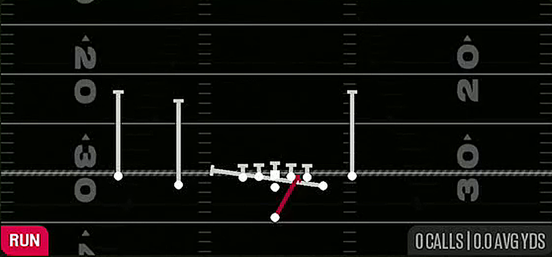 Inside Zone Split from Singleback Doubles Y Off Close