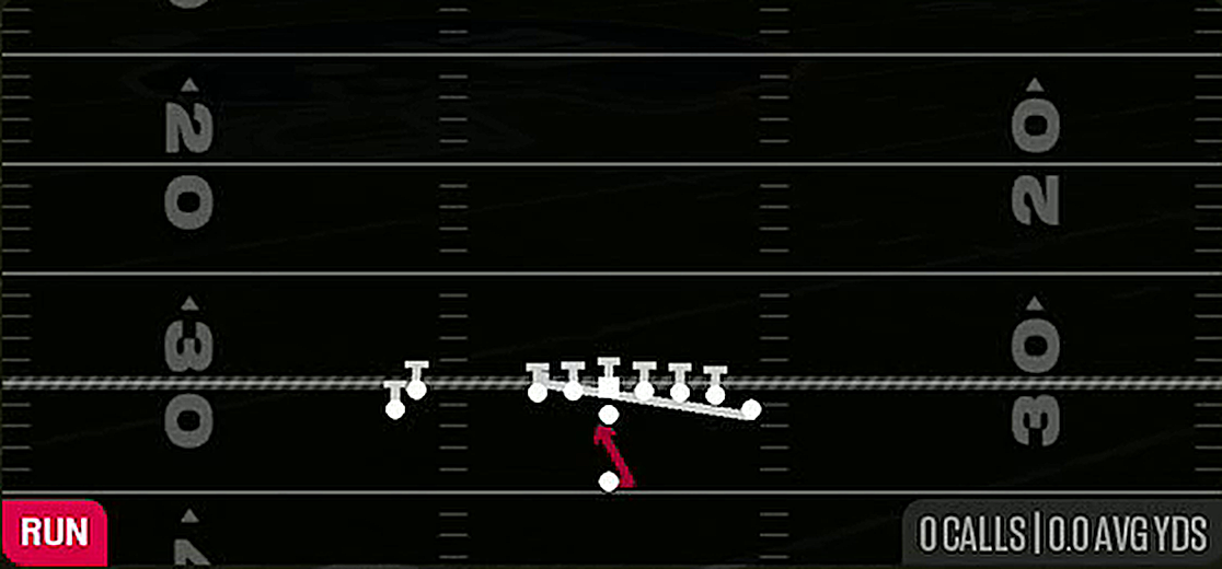 HB Belly Weak from Singleback Wing Stack