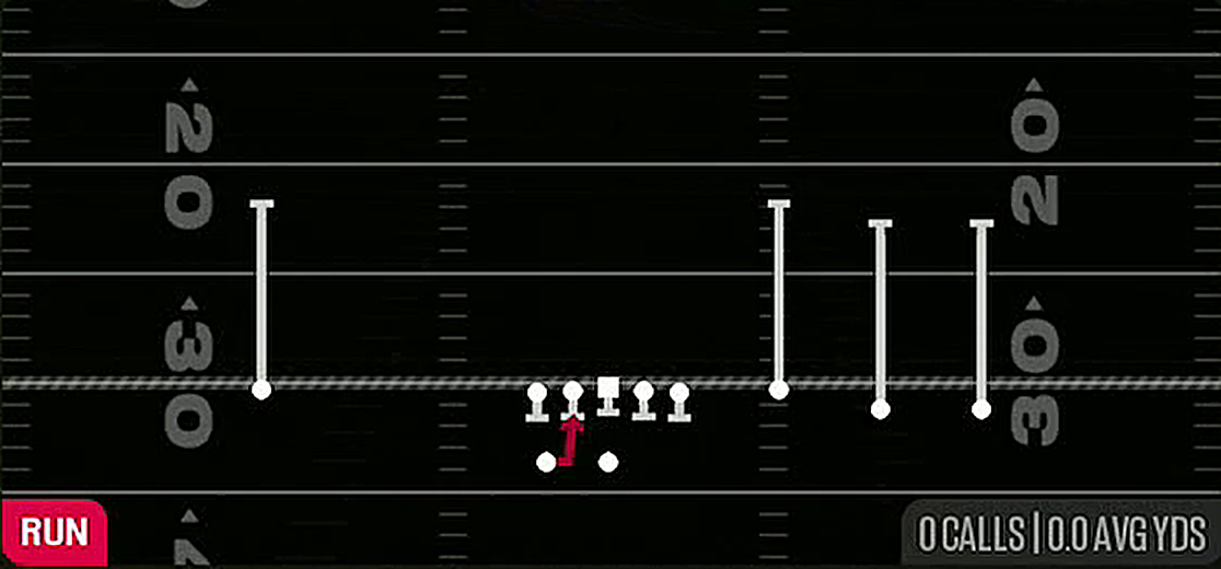 HB Draw from Gun 4 WR Trips Strong