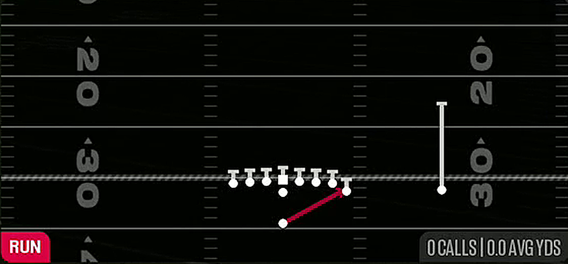HB Mid Zone from Singleback Wing Tight Z