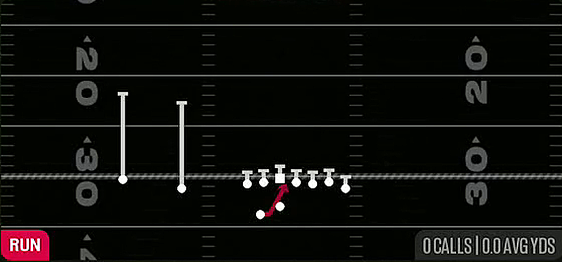 Inside Zone from Gun Wing Slot Offset Wk