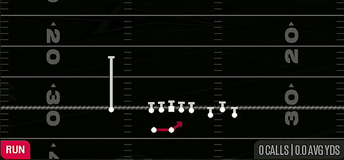Outside Zone from Gun Bunch Spread Nasty