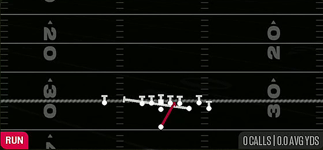 Inside Zone Split from Singleback Bunch Ace