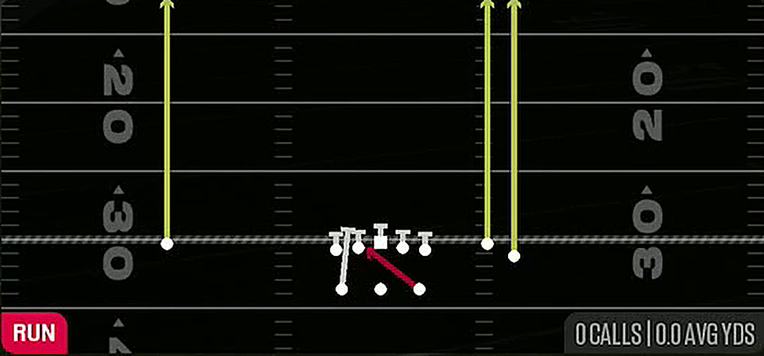 Inside Zone Lt from Gun Split Flanker Close