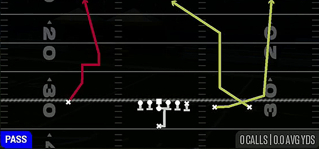 PA Draw Shot from Singleback Y Trips