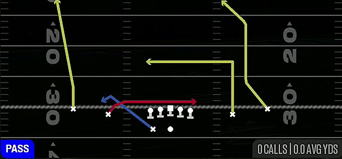 H Shallow Cross from Gun Spread Y-Slot Wk