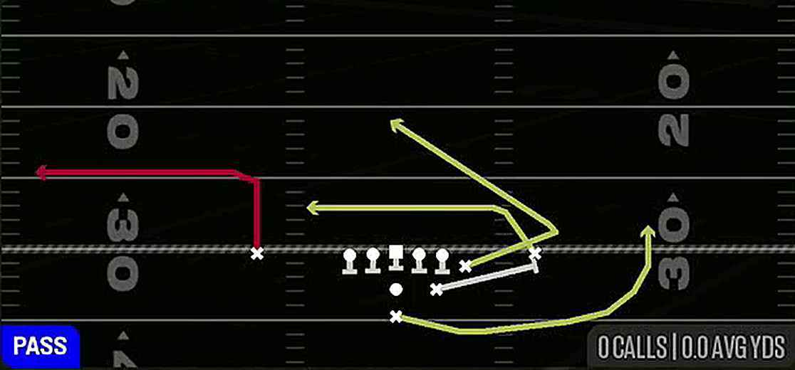 Trail Speed Out from Pistol Strong Y Off Close