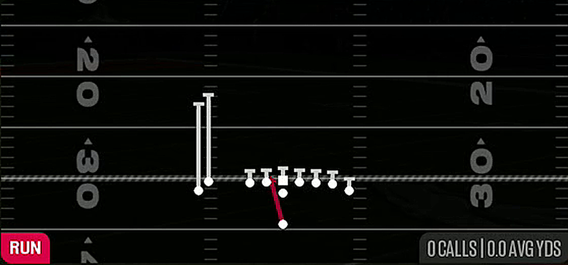 HB Zone Wk from Singleback Wing Flex Close