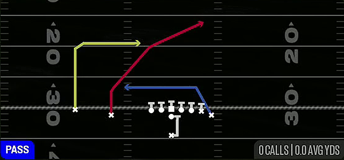 PA Cross Shot from Singleback Wing Slot