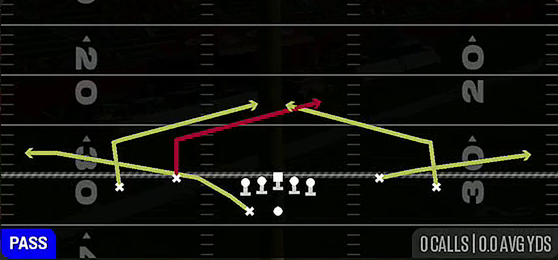 Slants Middle from Gun Spread Dbl Flex Wk