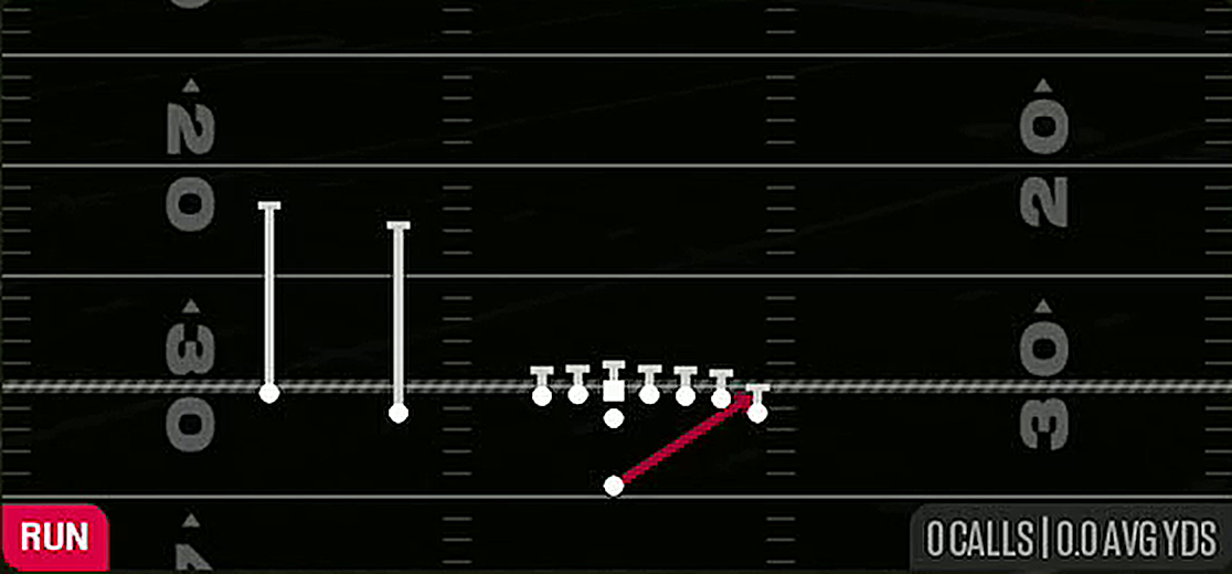 HB Stretch from Singleback Wing Slot