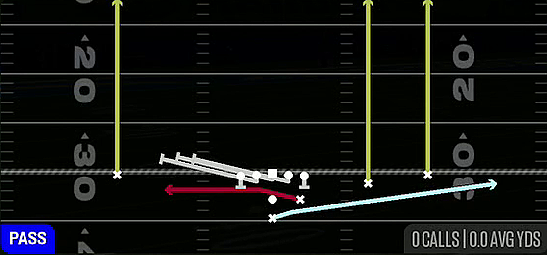 FB Cross Screen from Pistol Strong Slot Open