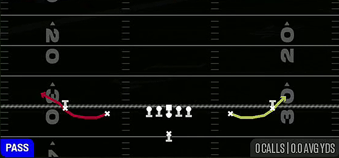 Bubble Screen from Singleback Spread
