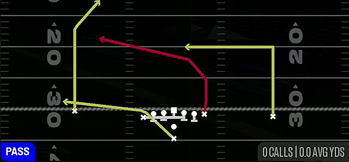 PA Deep Cross from Pistol U Off