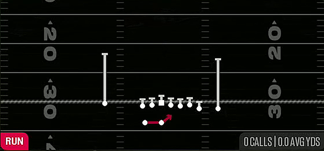 Outside Zone from Gun Wing HB Wk Close