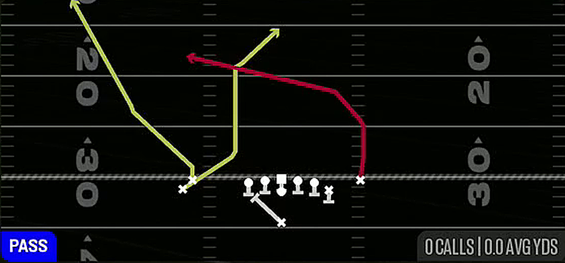 PA Draw Shot from Singleback Doubles Y Off Flex