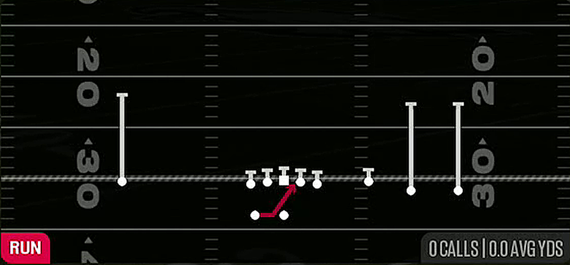 Inside Zone from Gun Trey Open