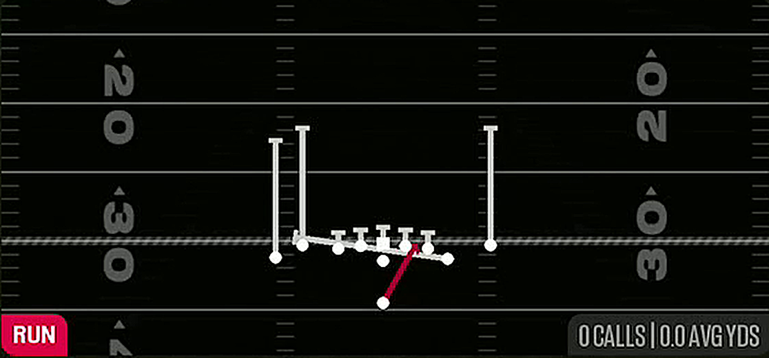 Inside Zone Split from Singleback Tight Y Off Flex