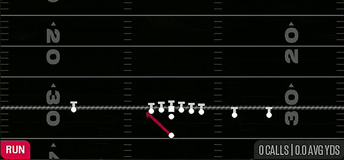 HB Zone Wk from Singleback Y Trips TE Slot