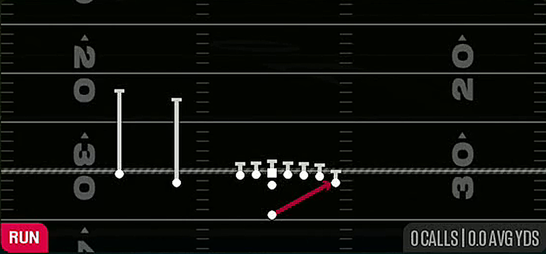 HB Mid Zone from Singleback Wing Slot
