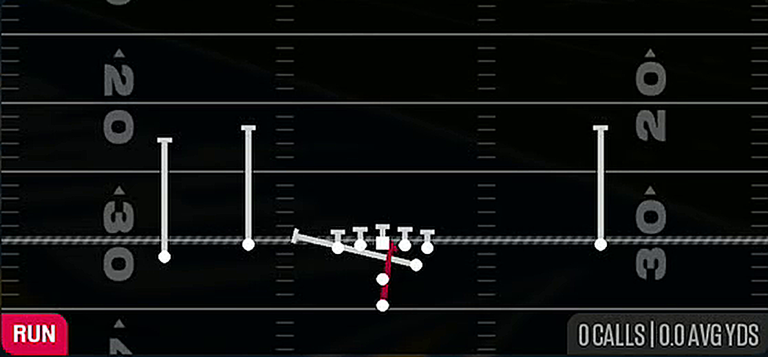 Inside Zone Split from Pistol Doubles Flex Hip