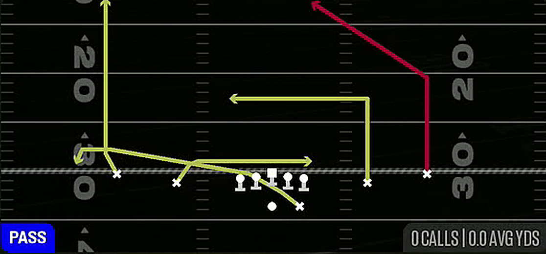 H Shallow Cross from Gun Spread Y-Slot