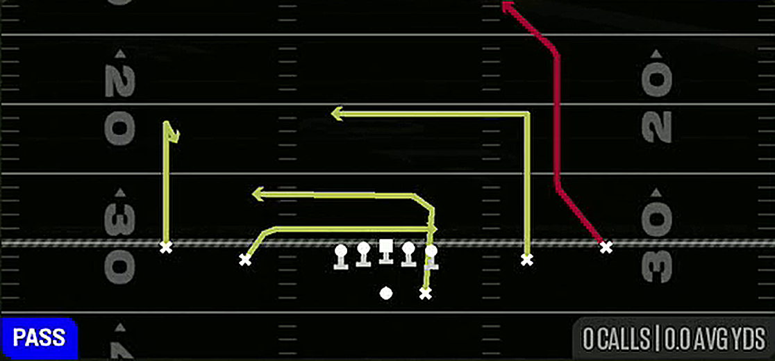 Inside Cross from Gun Spread