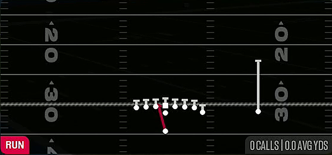 HB Inside Zone from Singleback Wing Tight Z