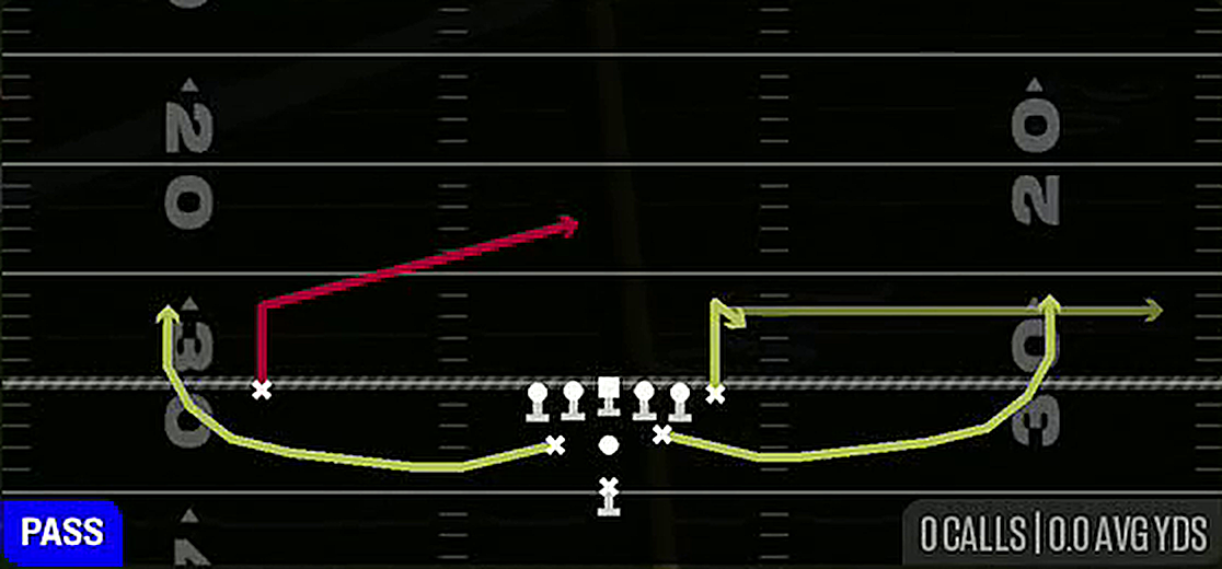 X Slant from Pistol Full House TE