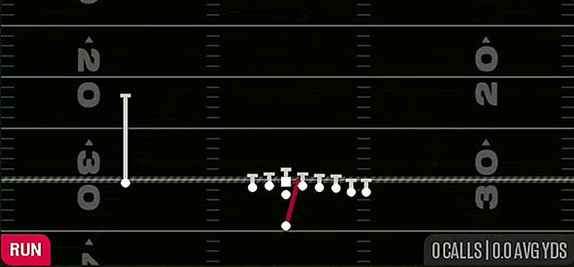 HB Dive from Singleback Wing Pair