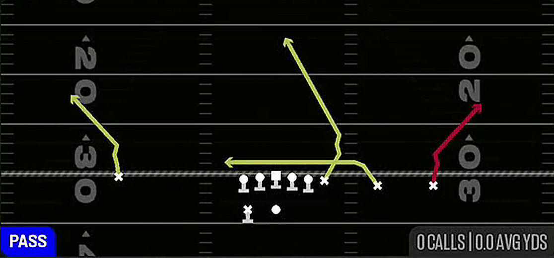 Goalline Fade from Gun Y Trips Wk